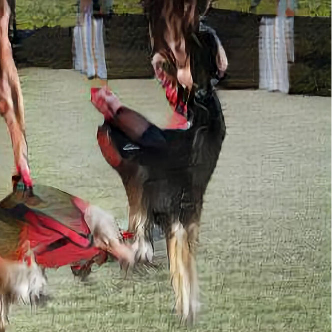 the same AI generated caption: A young girl is holding a teddy bear.